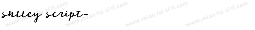 shlley script字体转换